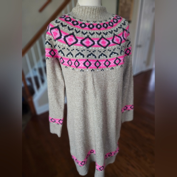 LOFT Dresses & Skirts - Loft Fair Isle Super Soft Wool Blend Seater Dress Medium
